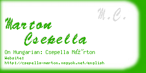 marton csepella business card